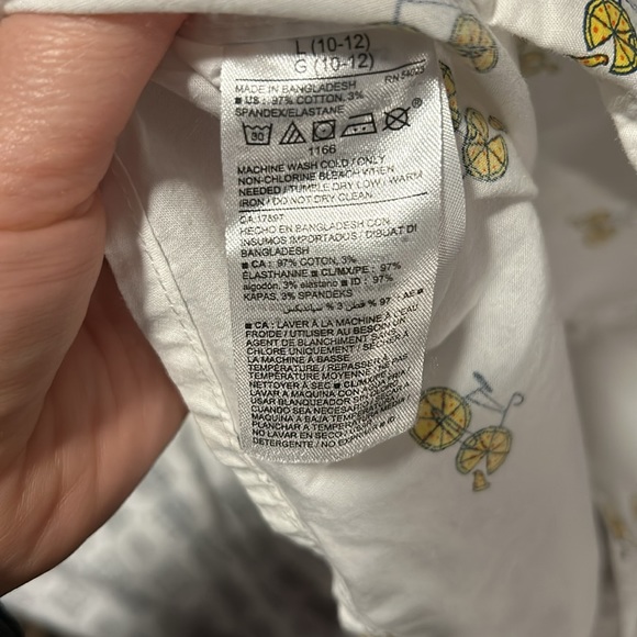 Boys Old Navy Bicycle Button Down Shirt - Large - Picture 4 of 5